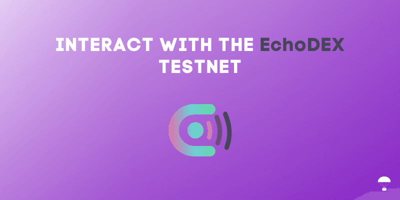 How To Interact With The Echo DEX Testnet